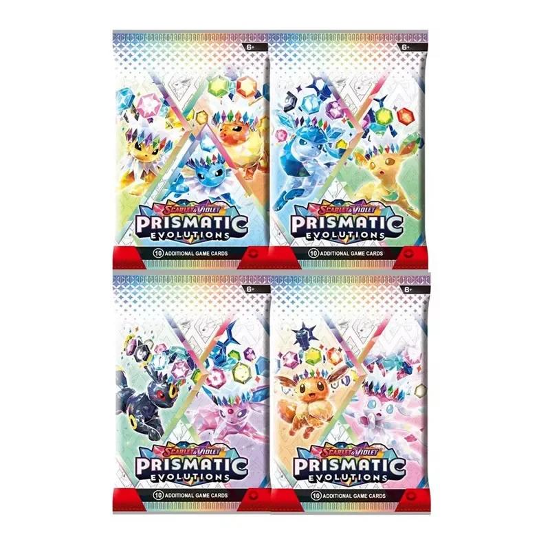 10 Packs Pokémon Bright Stars151 Prismatic Evolutions PALDEAN FATES English Edition Battle Reinforcement Trading Cards Gift Set
