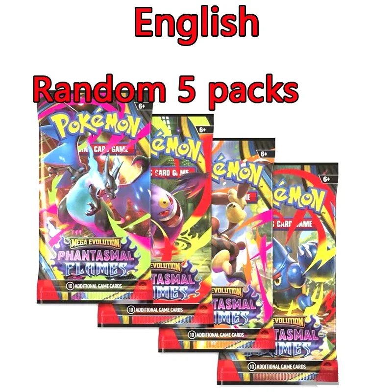 10 Packs Pokémon Bright Stars151 Prismatic Evolutions PALDEAN FATES English Edition Battle Reinforcement Trading Cards Gift Set
