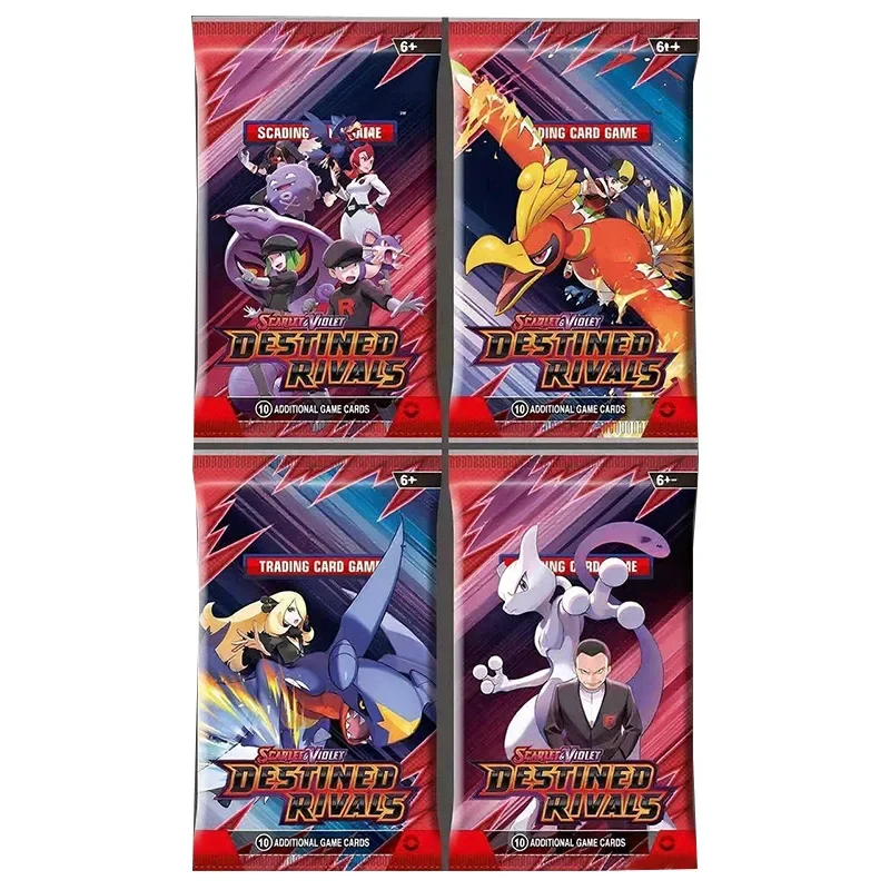 10 Packs Pokémon Bright Stars151 Prismatic Evolutions PALDEAN FATES English Edition Battle Reinforcement Trading Cards Gift Set