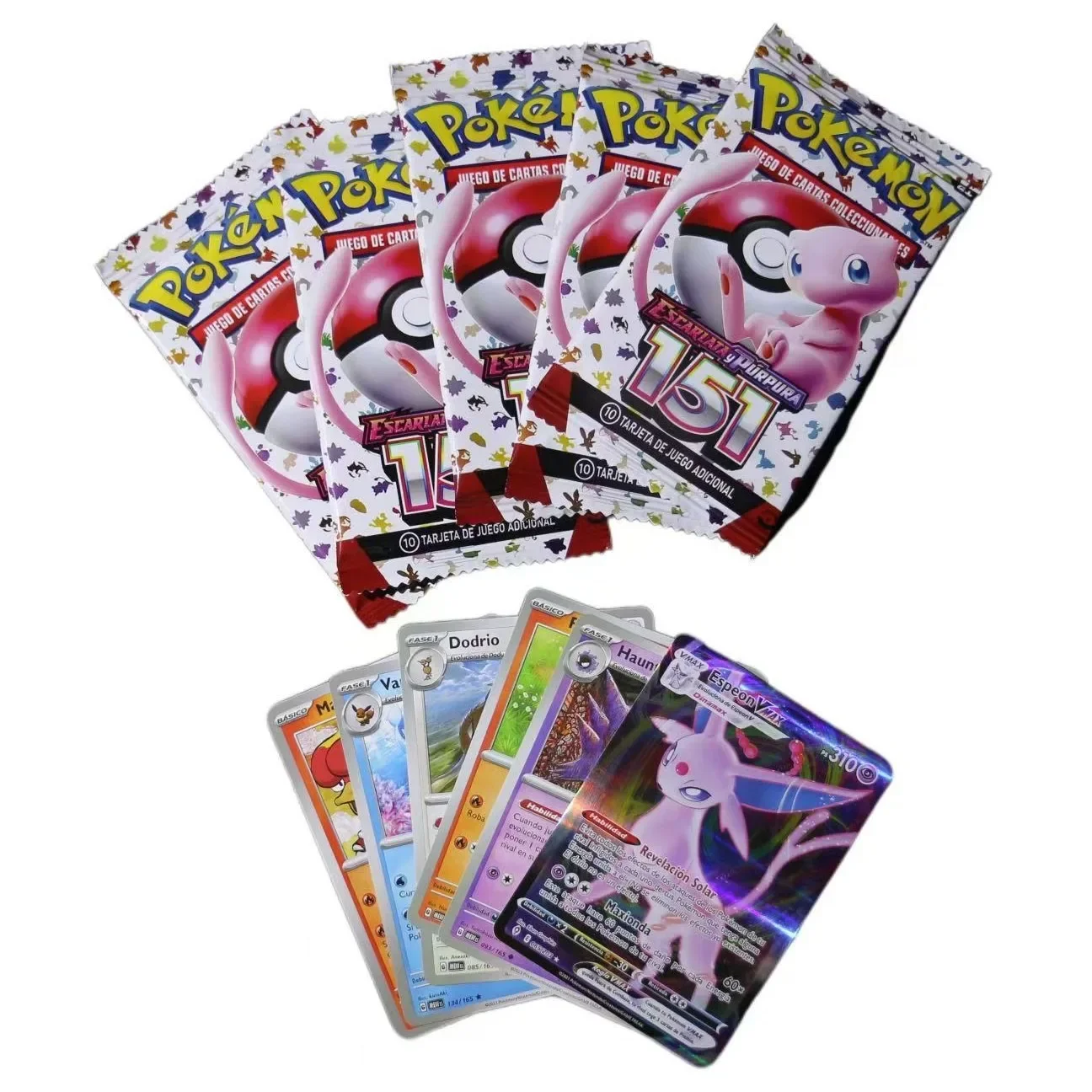 10 Packs Pokémon Bright Stars151 Prismatic Evolutions PALDEAN FATES English Edition Battle Reinforcement Trading Cards Gift Set