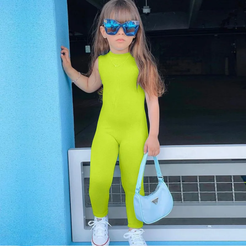 Fashion Baby Girl Boy Sleeveless Jumpsuit Toddler Child Body Suit Slim Romper Pant Summer Overalls Onesies Baby Clothes 2-7Y