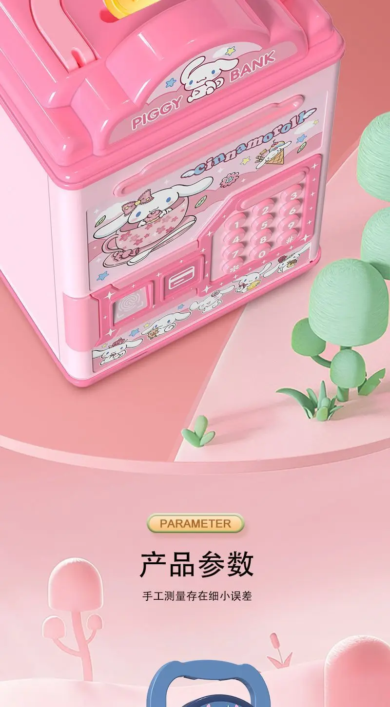 Sanrio New Hello Kitty Kuromi My Melody Cinnamoroll Kawaii Anime Cartoon Piggy Bank Good Looks Sense of Luxury Household Use