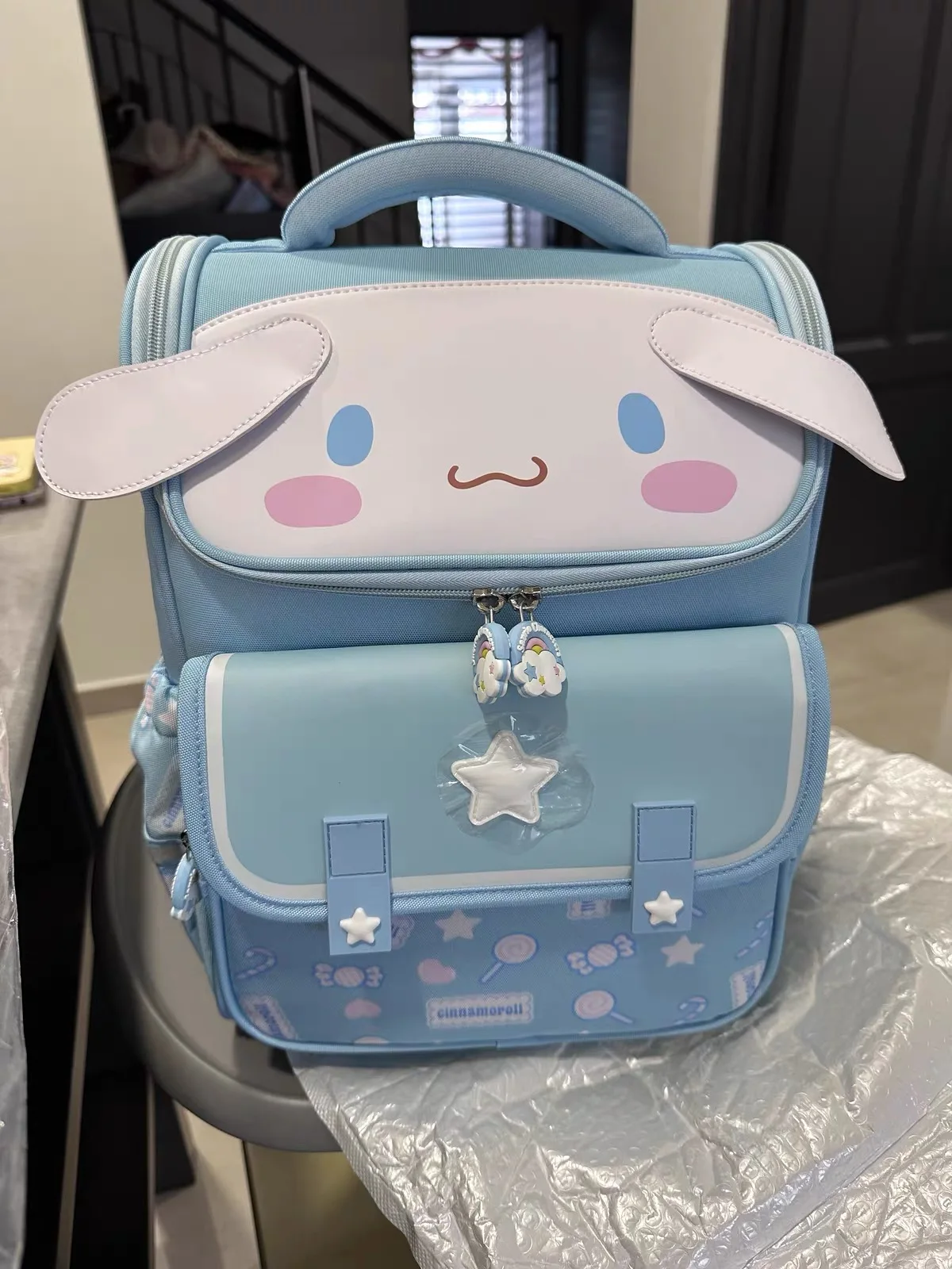 Sanrio Kuromi Primary School Daily Use Bag Ergonomic Multi-Compartment Lightweight Spine Support Wide Shoulder Straps Backpack