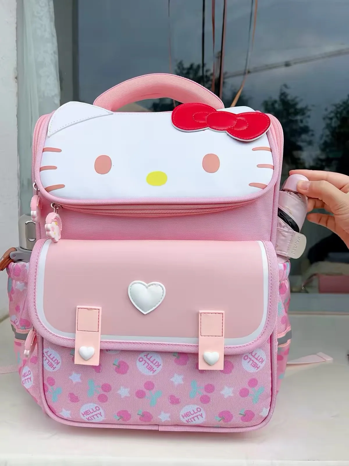 Sanrio Kuromi Primary School Daily Use Bag Ergonomic Multi-Compartment Lightweight Spine Support Wide Shoulder Straps Backpack