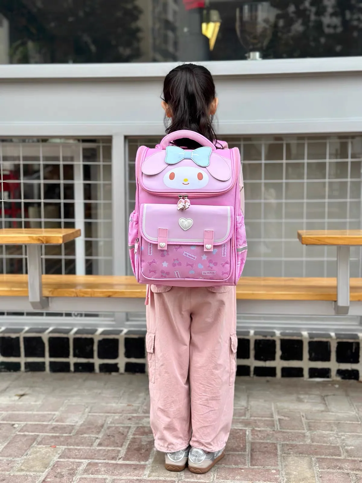 Sanrio Kuromi Primary School Daily Use Bag Ergonomic Multi-Compartment Lightweight Spine Support Wide Shoulder Straps Backpack