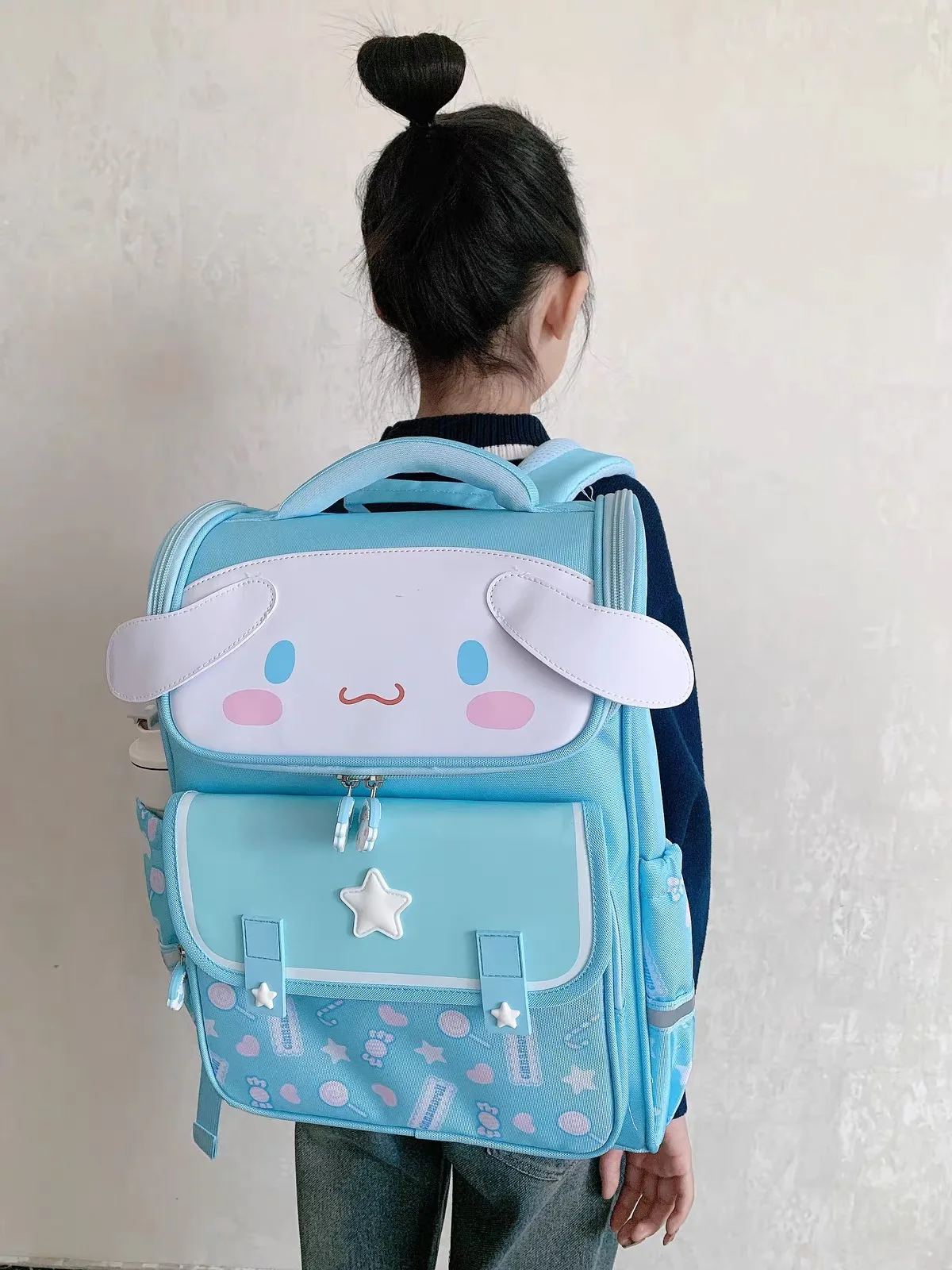 Sanrio Kuromi Primary School Daily Use Bag Ergonomic Multi-Compartment Lightweight Spine Support Wide Shoulder Straps Backpack