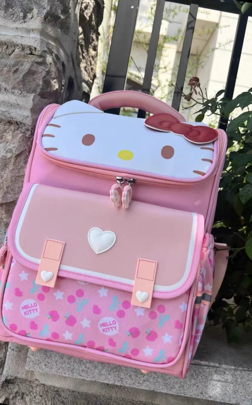 Sanrio Kuromi Primary School Daily Use Bag Ergonomic Multi-Compartment Lightweight Spine Support Wide Shoulder Straps Backpack