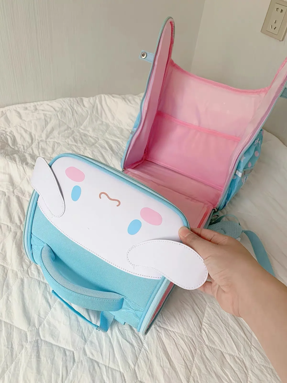 Sanrio Kuromi Primary School Daily Use Bag Ergonomic Multi-Compartment Lightweight Spine Support Wide Shoulder Straps Backpack