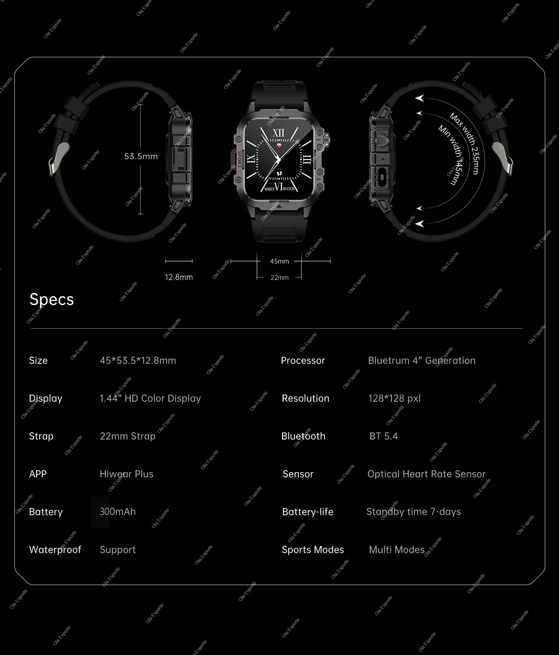 2026 Military Outdoor Smart Watch Men's GPS Flashlight Bluetooth Call 2.01" AMOLED Screen 3ATM Waterproof Sports Smartwatch Ht30
