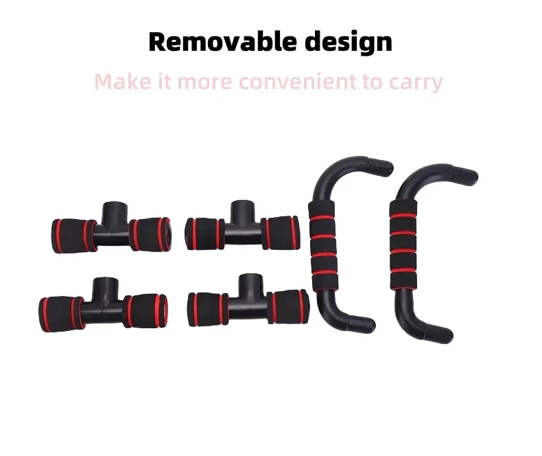 I-Shaped Prone Push Up Support Fitness Equipment for Chest Muscle Training Home Use Foam Pushup Stand for Strength Workout