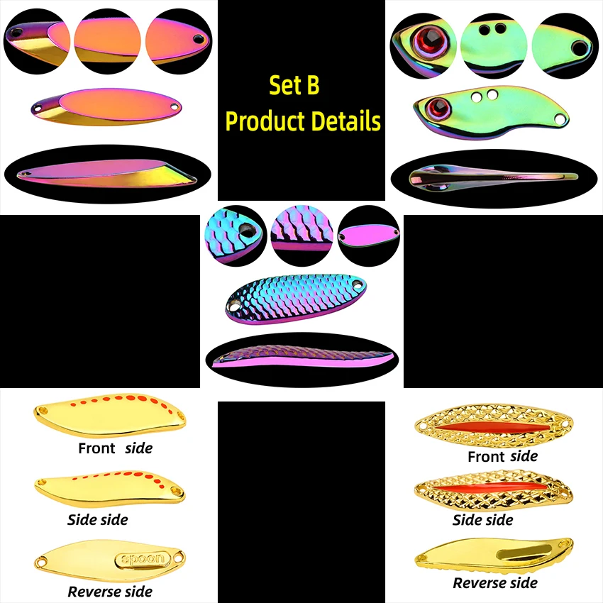 1/5pcs/lot Wobbler Lures 3g/10g/15g Metal Vib Fishing Lure Set Sinking Hard Metal VIB Sea Fishing Lures Artificial Pesca Bait