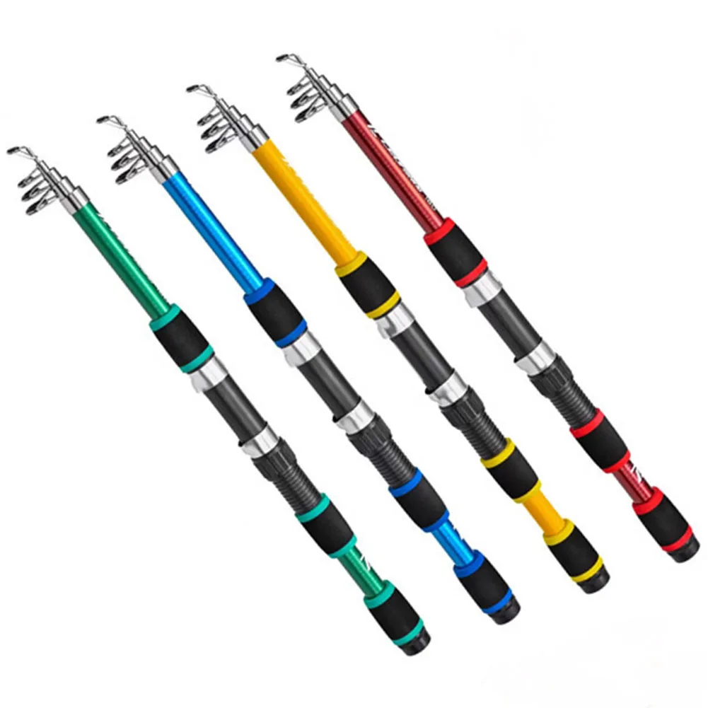 Telescopic Fishing Rod Reel With Telescopic Fishing Rod And Rotating Reel Baits Hooks Travel Pole Set Fishing Rod Accessories