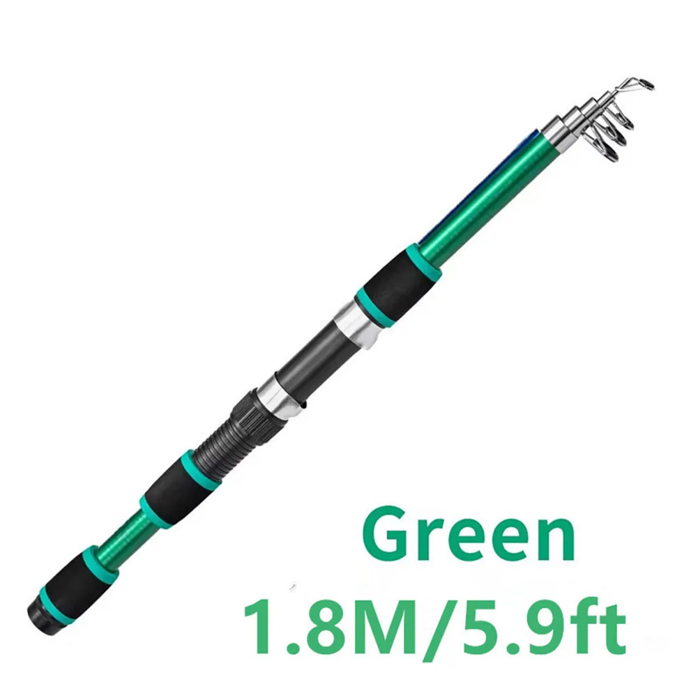 Telescopic Fishing Rod Reel With Telescopic Fishing Rod And Rotating Reel Baits Hooks Travel Pole Set Fishing Rod Accessories