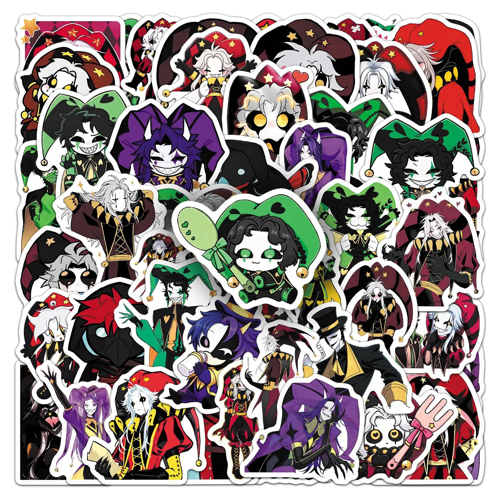 50PCS The Freak Circus Horror Game Graffiti Stickers Decoration Luggage Phone Guitar Scraphbook Waterproof Stickers Kid Toys