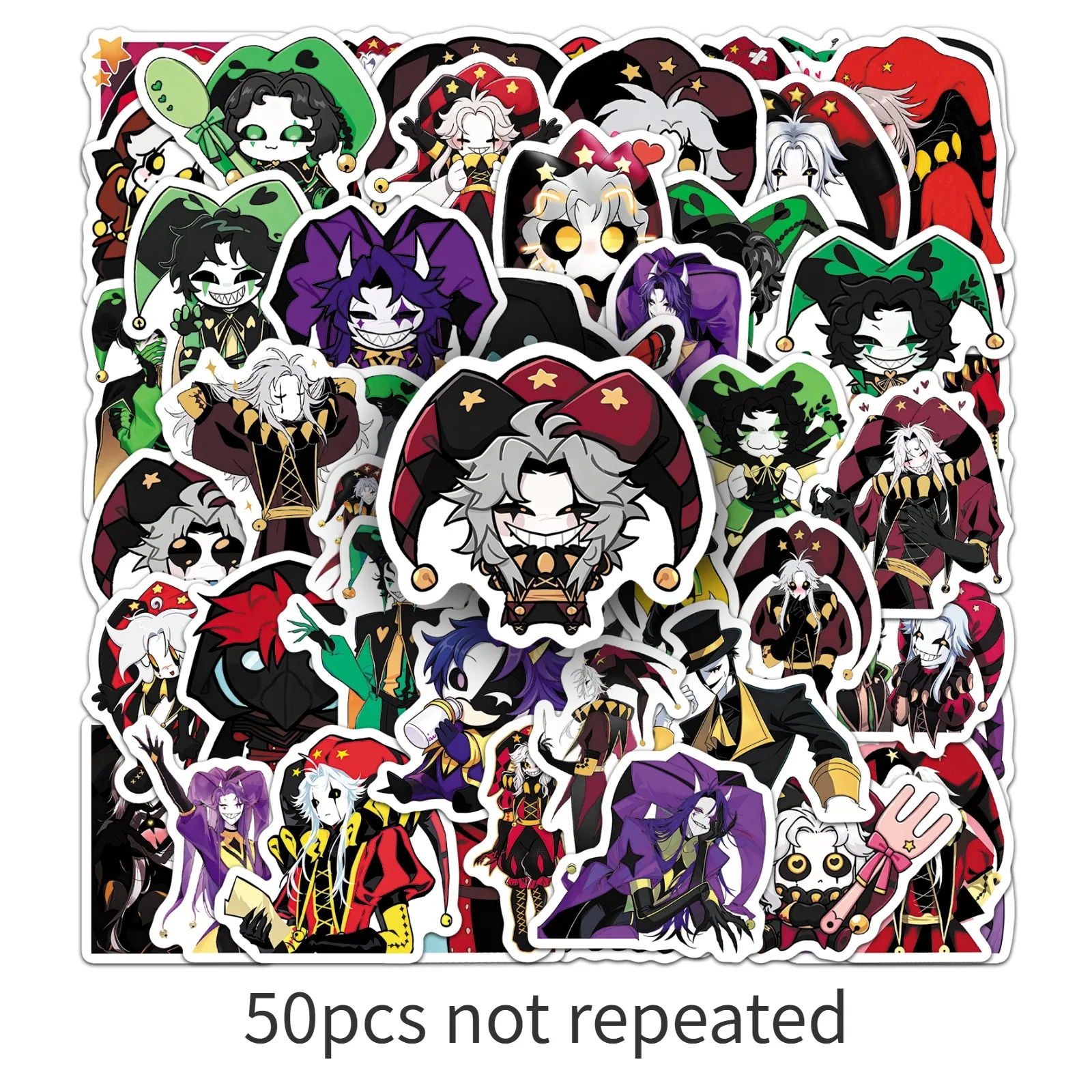 50PCS The Freak Circus Horror Game Graffiti Stickers Decoration Luggage Phone Guitar Scraphbook Waterproof Stickers Kid Toys