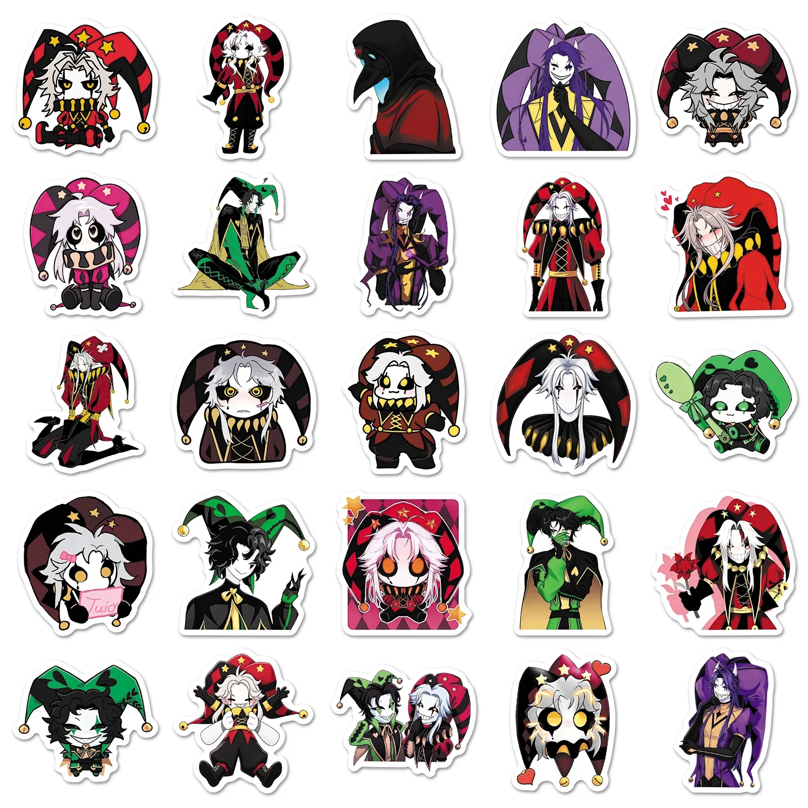 50PCS The Freak Circus Horror Game Graffiti Stickers Decoration Luggage Phone Guitar Scraphbook Waterproof Stickers Kid Toys