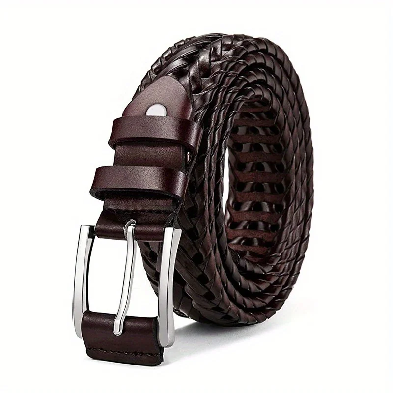 Men's Belt Casual Sports Hollow Woven Waistband Jeans Waistband, Gift for Dad or Boyfriend