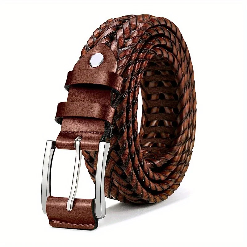 Men's Belt Casual Sports Hollow Woven Waistband Jeans Waistband, Gift for Dad or Boyfriend
