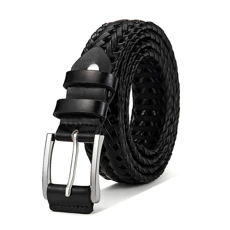 Men's Belt Casual Sports Hollow Woven Waistband Jeans Waistband, Gift for Dad or Boyfriend