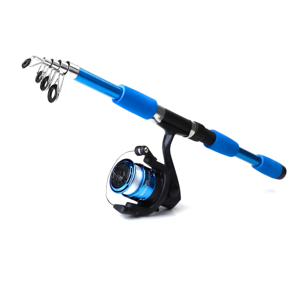 NGB 1.8/2.1m Telescopic Fishing Rod Reel Combo Full Kit Carbon Fiber Rod Pole Spinning Reel Fishing Bag Case Pesca Gear Set