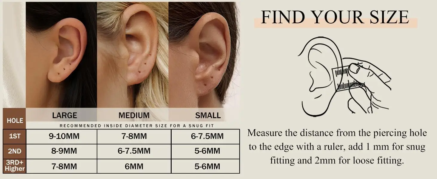 5Pairs Small Hoop Earrings Set for Women 14K Gold Plated Lightweight Tiny Huggie Hoops Mini Cartilage Earrings Pack Hypoallergenic Ear Piercing, Earring Stacking Set