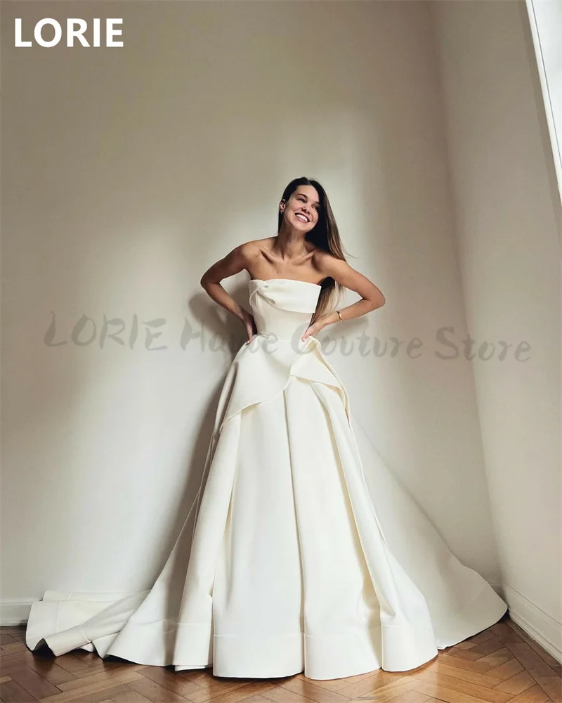 LORIE A-line Strapless Wedding Dress vestidos de novia فساتين سهرة Elegant Princess Wedding Gown Customized 2025