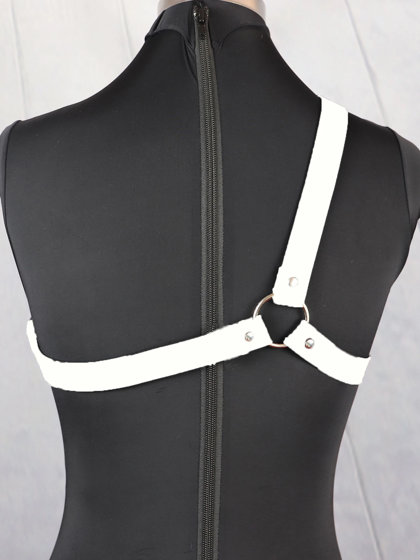 Women Single Fashion Shoulder Strap PU Leather Harnesses Belt Adjustable Punk Goth Clothing Y2k Accessories