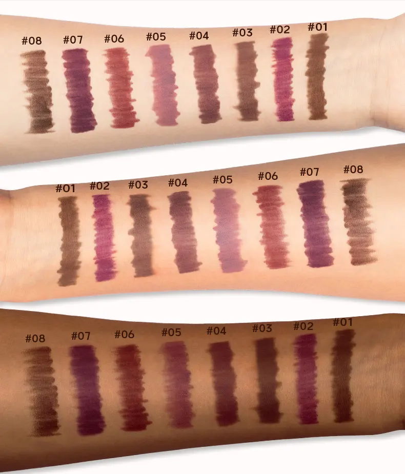 Nude Brown Lipliner Pen Wooden Matte Lip Liner Waterproof Lipstick Pencil Easy To Wear Non-stick Cup Lip Contouring Pen Cosmetic
