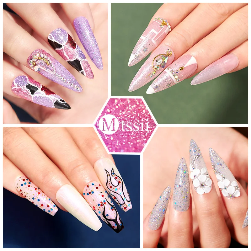 Mtssii 6PCS/Set Nude Color Gel Nail Polish Set 150 Colors Glitter Semi Permanent UV Led Gel Varnish Soak Off Nail Gel Art Design