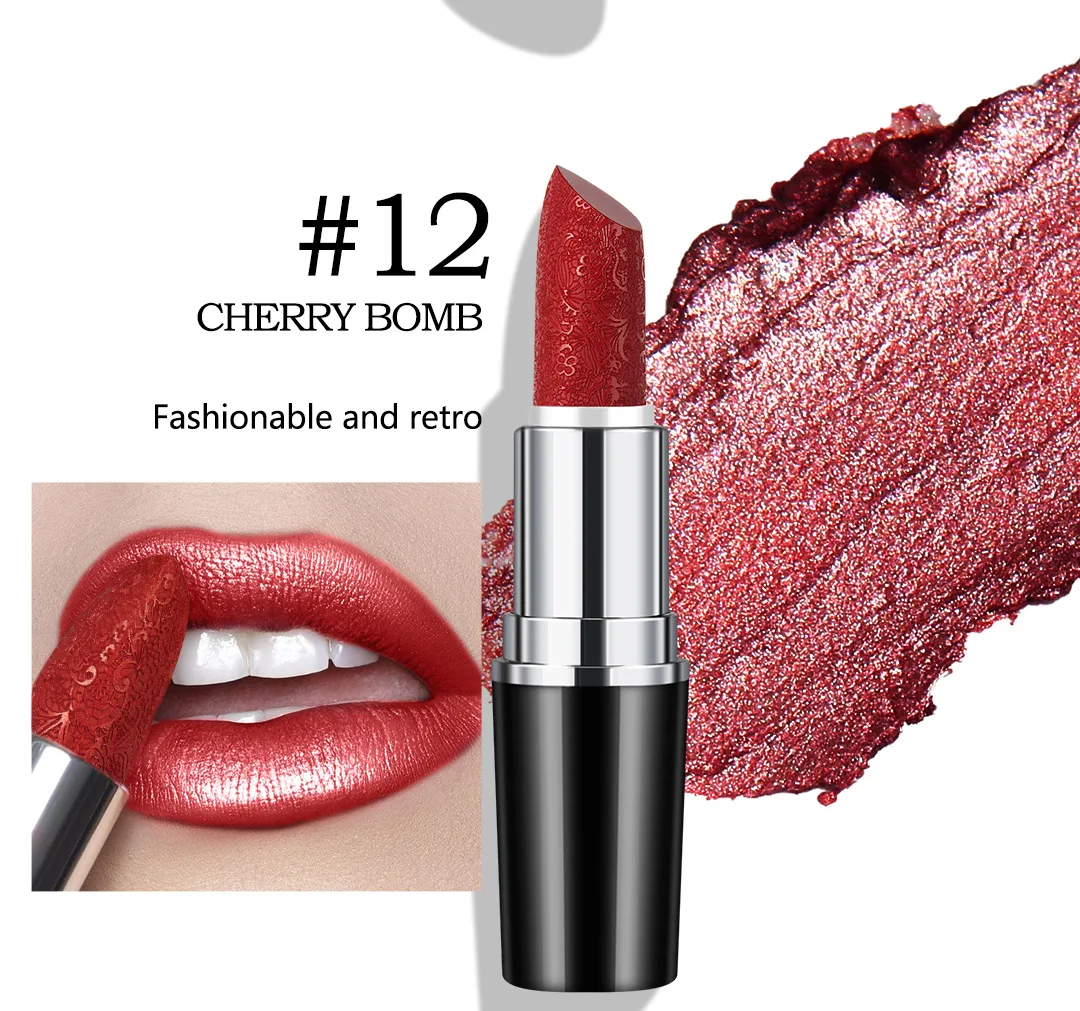 Makeup Non-sticky Non-fading Lipstick Pearlescent Long-lasting Moisturizing Fine Glitter Lip Gloss Hydrating Waterproof Lips Hot