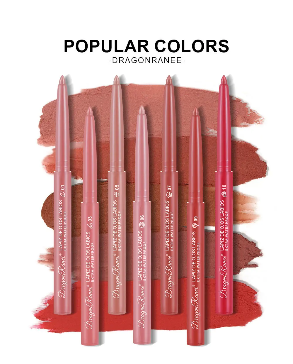 Lipstick Sexy Beauty Lasting Waterproof Pigment Matte Lipstick Pencils Velvet Lip Liner Pencil Outline Lips Contour Line Makeup