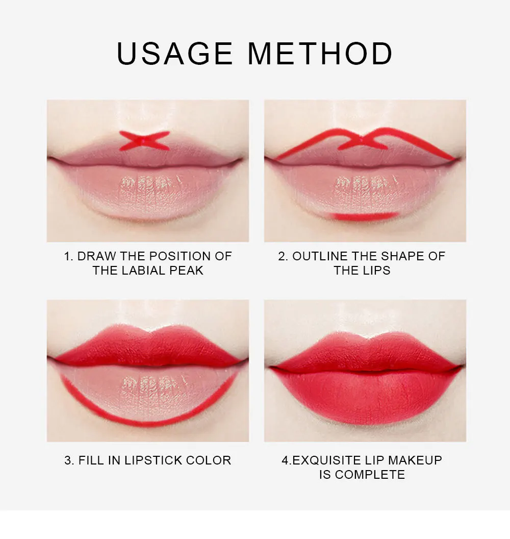 Lipstick Sexy Beauty Lasting Waterproof Pigment Matte Lipstick Pencils Velvet Lip Liner Pencil Outline Lips Contour Line Makeup