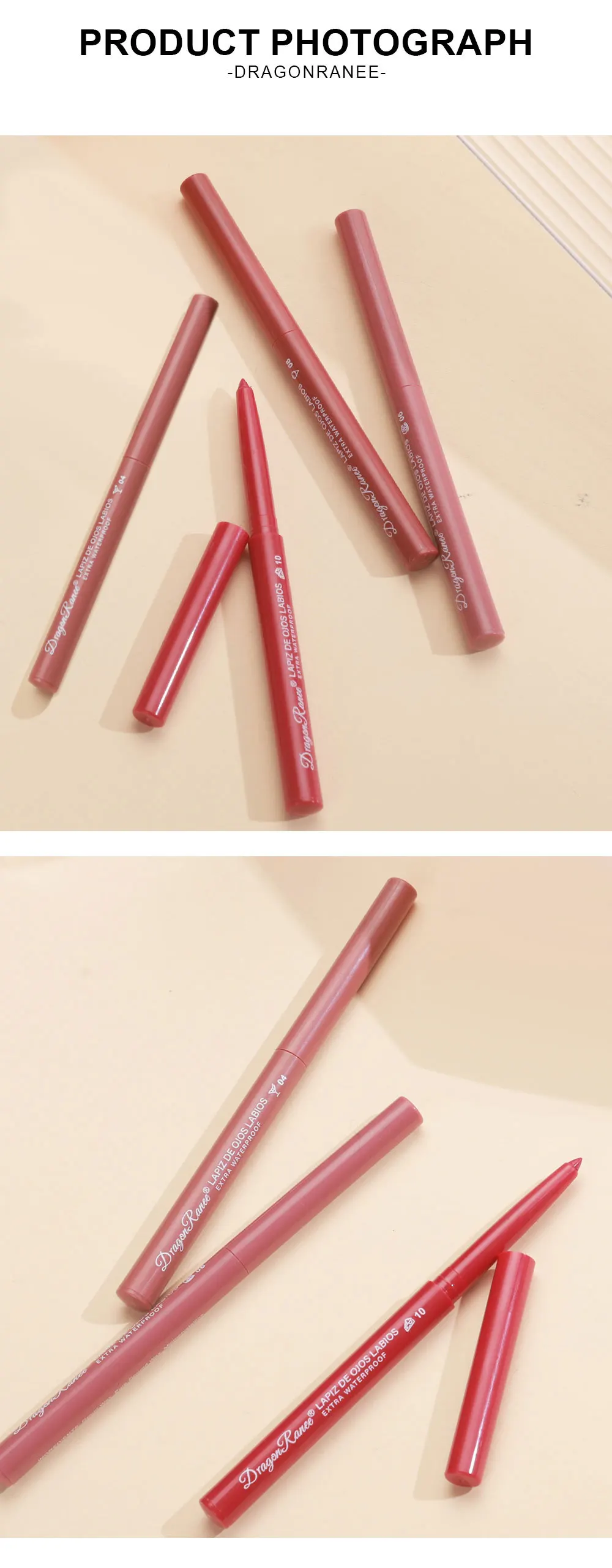 Lipstick Sexy Beauty Lasting Waterproof Pigment Matte Lipstick Pencils Velvet Lip Liner Pencil Outline Lips Contour Line Makeup