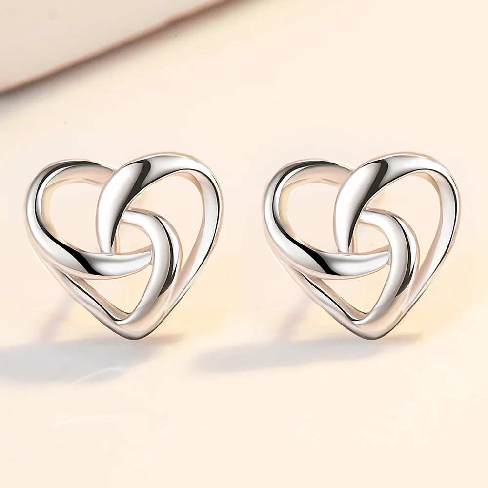 Crystal Zircon Real 925 Sterling Silver Earrings Channel Cubic Zirconia Silver Stud Earrings for Women Sterling Silver Jewelry