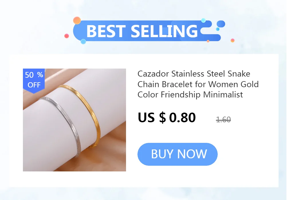 Cazador Stainless Steel Bracelet for Women Gold Plated Bangles Waterproof Jewelry Party Wedding Birthday Gift 2026 Trendy New