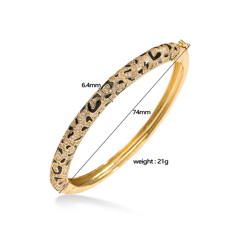 HECHENG,European and American Style CZ Stone Women's Charm Sexy Leopard Pattern Snake Pattern Bracelet Earring Series Style