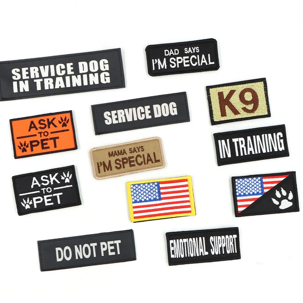 Military Large Dog Harness Collar Leash Bags Patches Set Pet Malinois Training Vests Tactical Dogs Harnesses Accessories