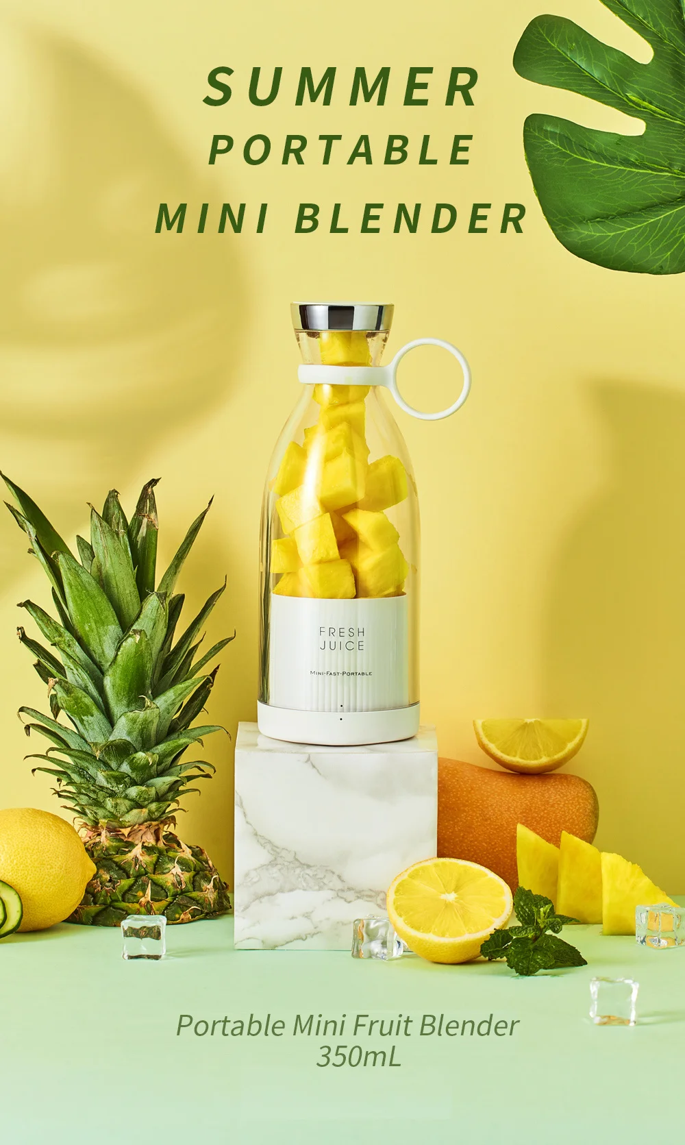 Portable Rechargeable juicer blender wireless mixer fresh juice 350ml