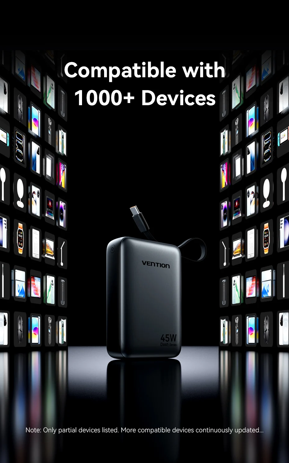 Vention CCC 45W 20000mAh Power Bank Fast Charging Portable Charger for iPhone 18 Pro Max Samsung Galaxy Battery 3C Powerbank