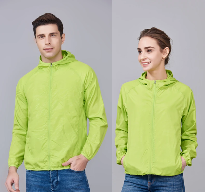 JNLN Unisex Hiking Jackets Waterproof Sun Protection Windbreaker Men Women Camping Climbing Outdoor Rain Coat Portable Clothes