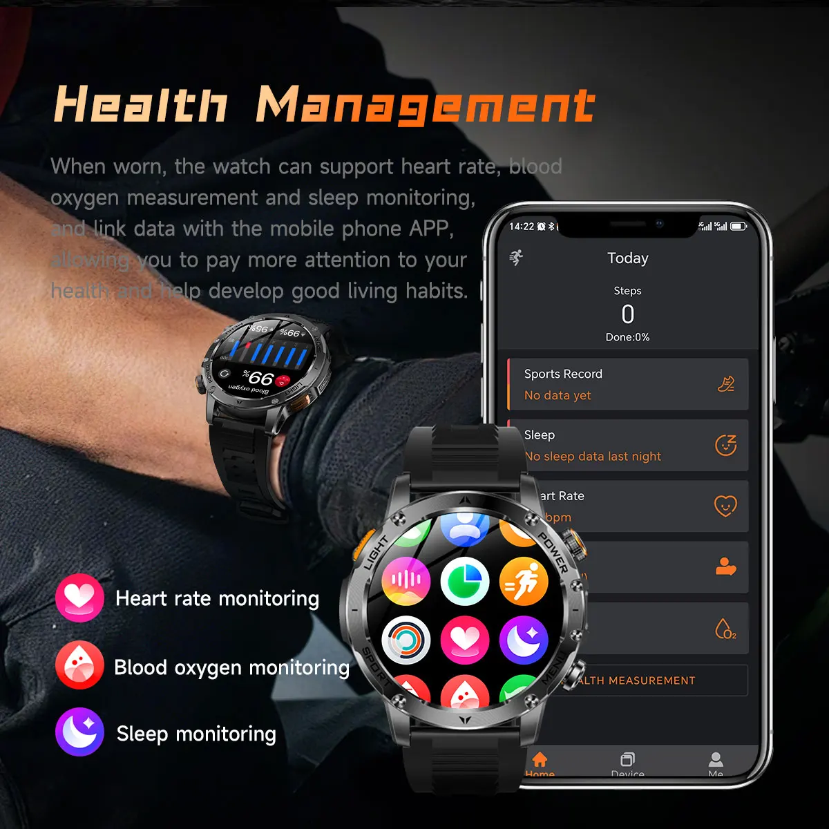 2025 1000mAh Super Capacity Battery Adult Men Smart Watch 1.7-inch Large Screen Bluetooth Call IP68 Waterproof SmartWatch Sports