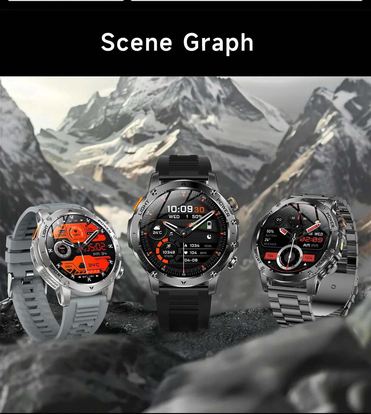 2025 1000mAh Super Capacity Battery Adult Men Smart Watch 1.7-inch Large Screen Bluetooth Call IP68 Waterproof SmartWatch Sports