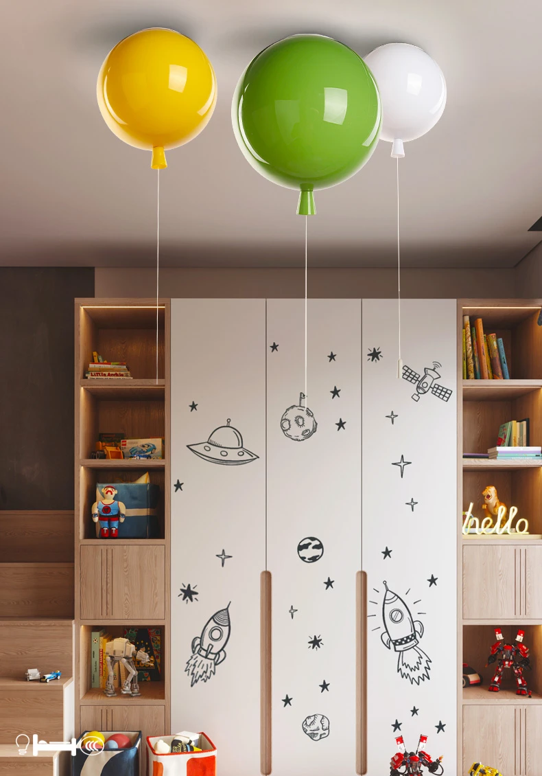 Modern Colorful Balloon Ceiling Lamp For Bedroom Children's Room Nordic Home Decor Luminaries E27 Acrylic Ceiling Light Fixtures