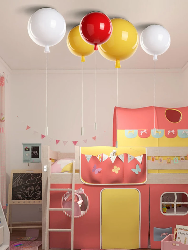 Modern Colorful Balloon Ceiling Lamp For Bedroom Children's Room Nordic Home Decor Luminaries E27 Acrylic Ceiling Light Fixtures