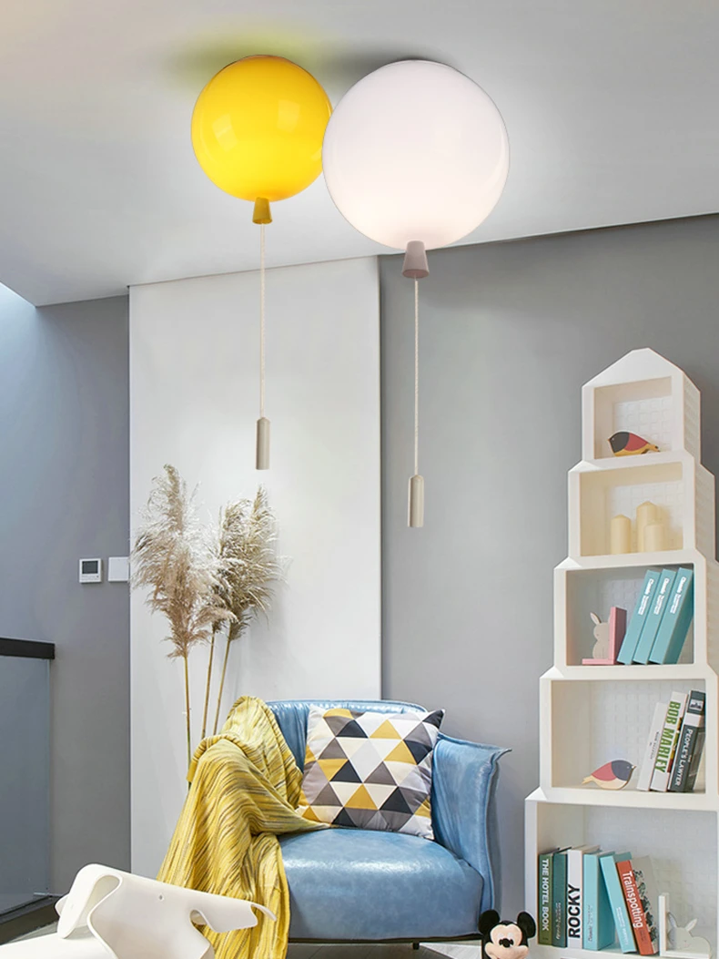 Modern Colorful Balloon Ceiling Lamp For Bedroom Children's Room Nordic Home Decor Luminaries E27 Acrylic Ceiling Light Fixtures