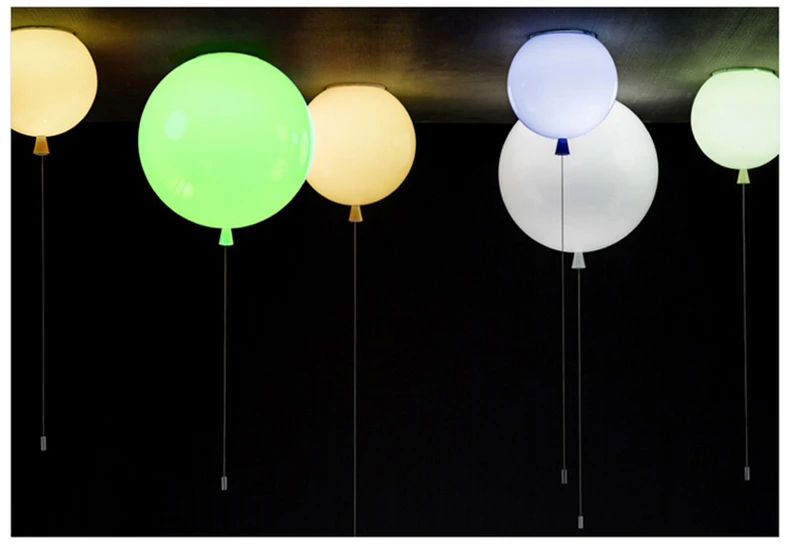 Modern Colorful Balloon Ceiling Lamp For Bedroom Children's Room Nordic Home Decor Luminaries E27 Acrylic Ceiling Light Fixtures
