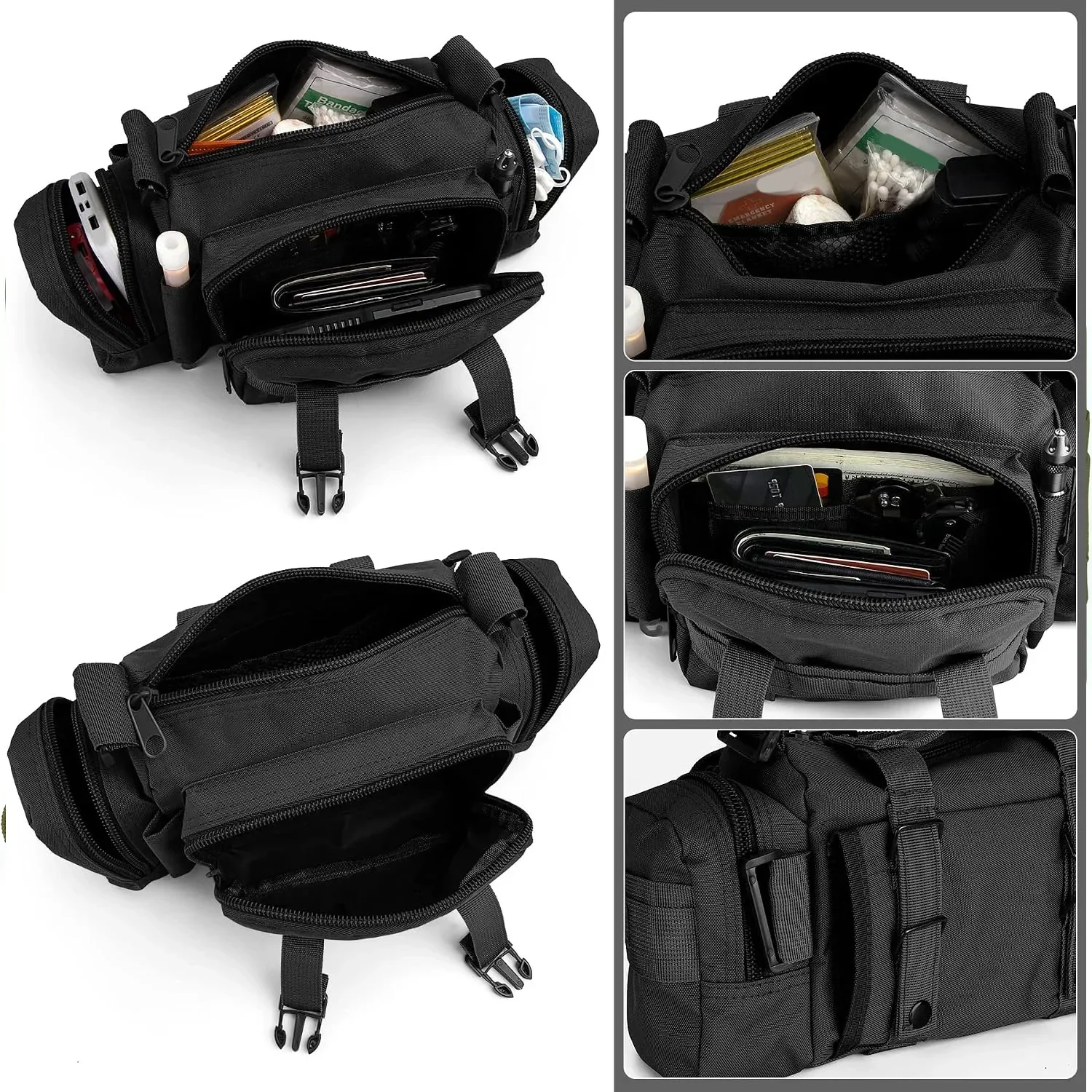 Outdoor Waist Bags for Men, Waist Fanny Packs Pouch Shoulder Bag Hand Carry Fishing Bag