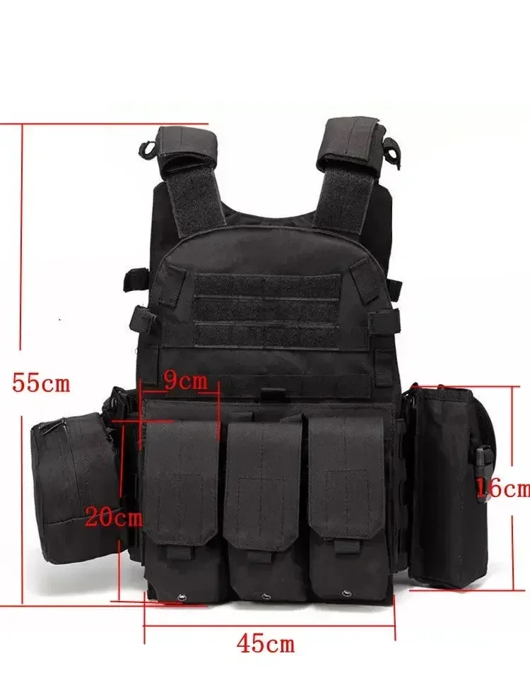 Nylon Gear Tactical Vest Body Armor Hunting Carrier Airsoft Accessories 6094 Pouch Combat Camo Vest