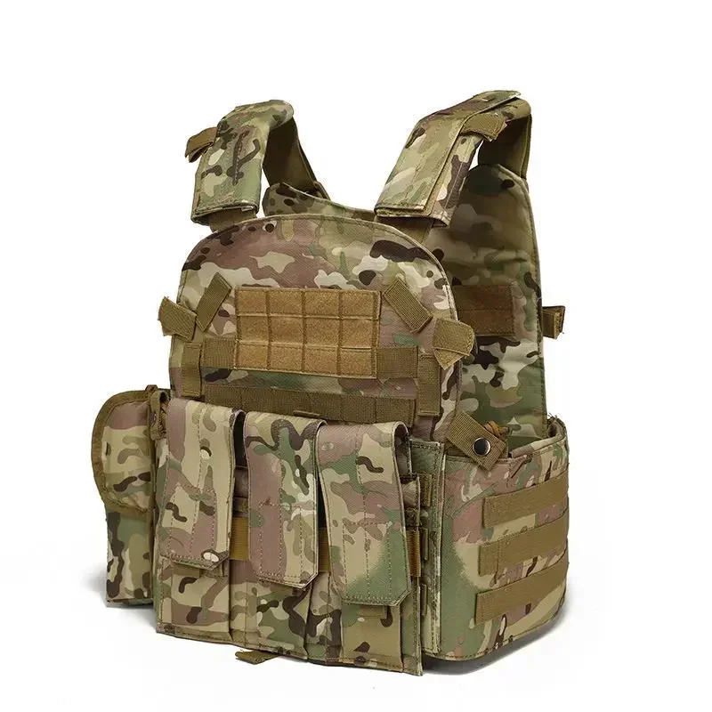 Nylon Gear Tactical Vest Body Armor Hunting Carrier Airsoft Accessories 6094 Pouch Combat Camo Vest