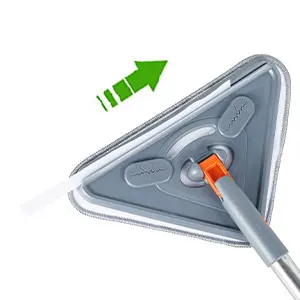 Wall Mop with Long Handle 360 ° Rotating Triangle Microfiber Wall Cleaning Mop Adjustable Dry and Wet Dust Mop Cleaner for Floor